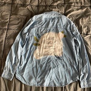 STAR WARS womens denim button down